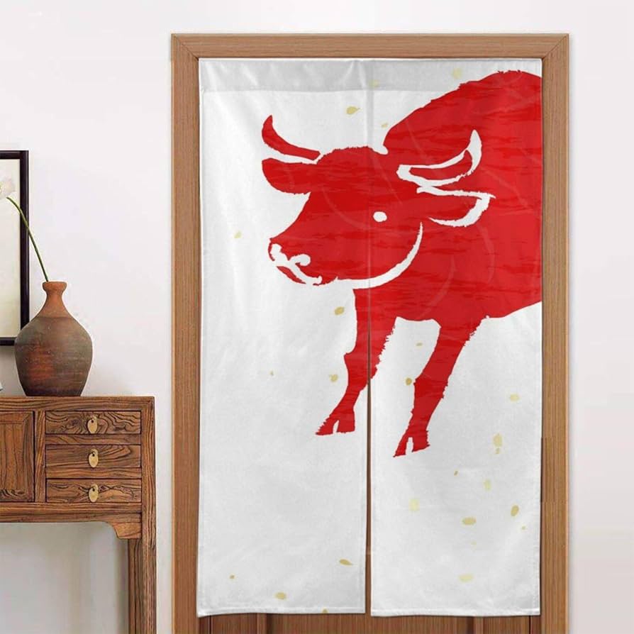 Levant　FURUFURU  COLLAGE  いちじく柄のれん Amazon｜narumikk 和風 和柄のれん 切り絵ふくろう 七福ろう